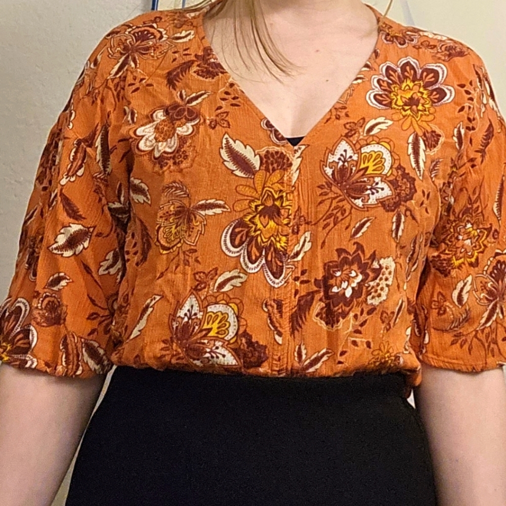 Orange western style shirt